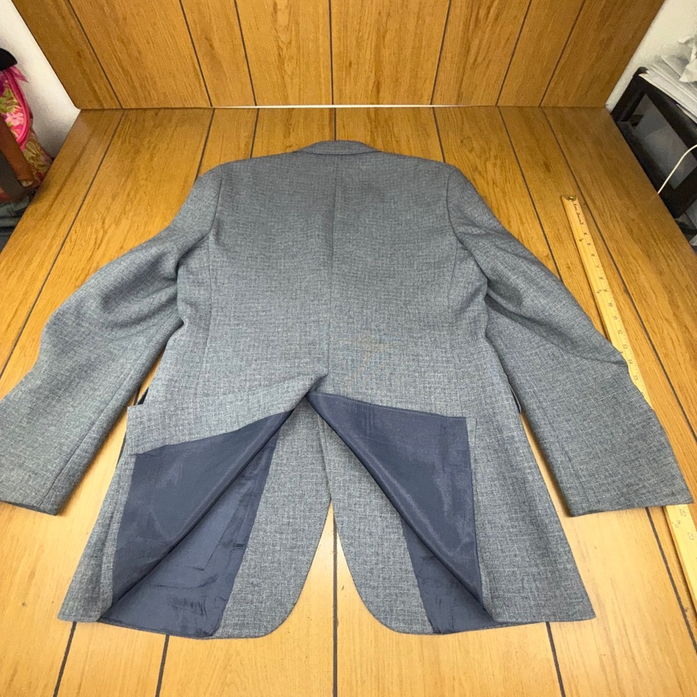 Vintage‎ Levis Action Suits Mens 40R Grey Wool Blend Blazer Jacket Classic - Picture 8 of 11